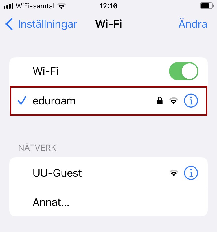 Sidan Wi-Fi.