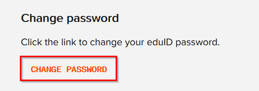 The Settings tab and the section for Change password.