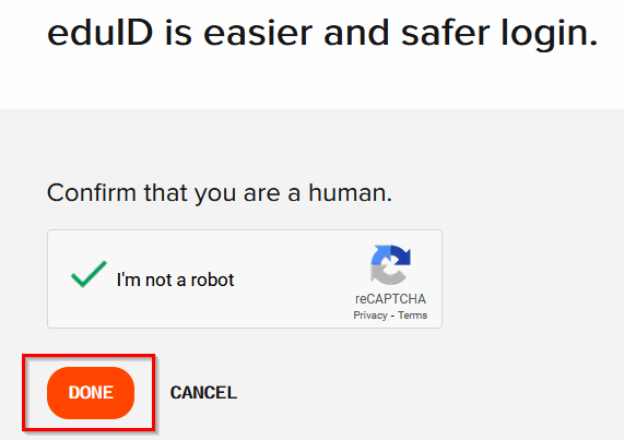 A message: Confirm that you are human.