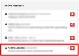 The list "Active Members".
