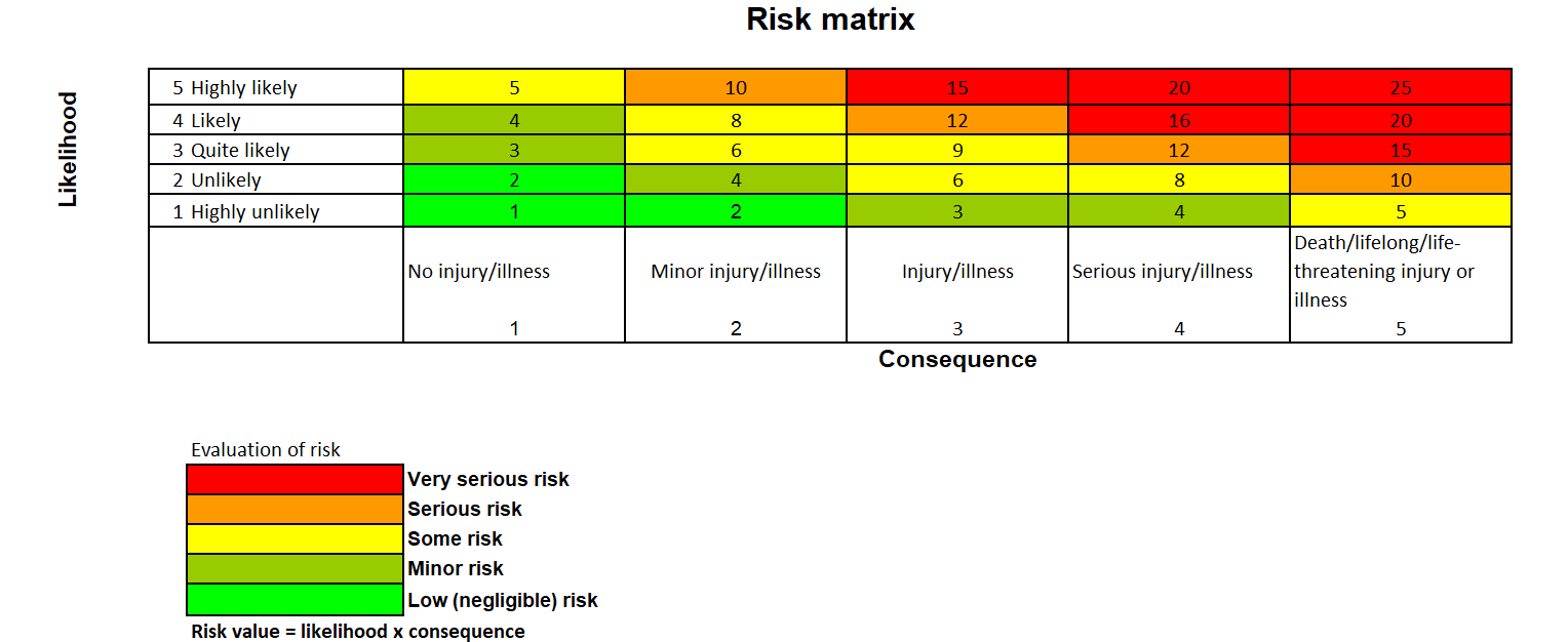 Image of risk matrix