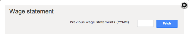 Screenshot: View a previous wage statement
