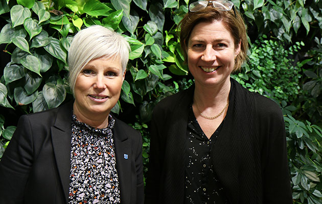 Porträttbild av Ingela Hagström och Anna Rutgersson.