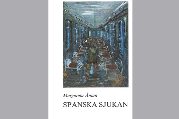 The book cover with an illustration of a hospital ward.